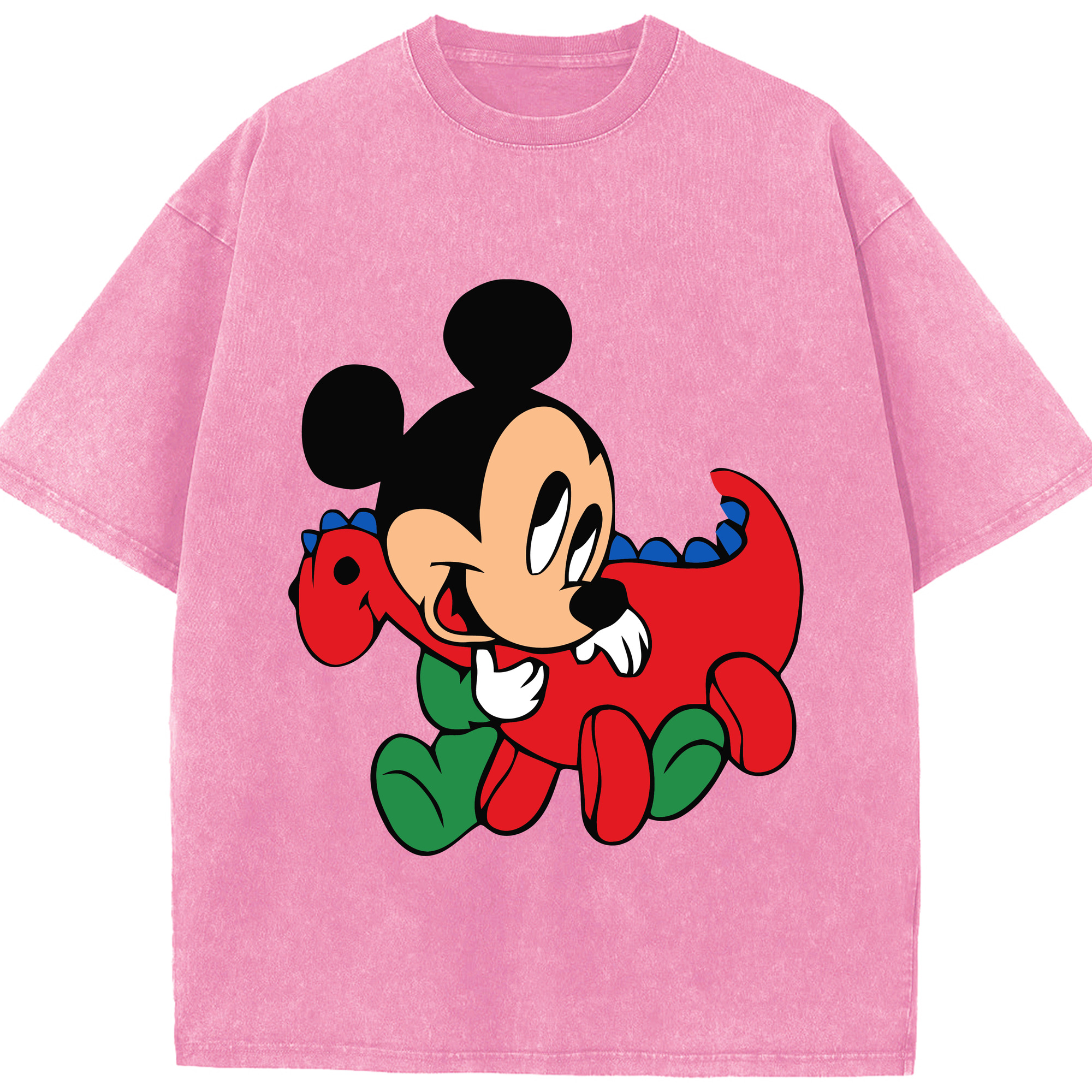 （画像用） ミッキーマウス Mickey Mouse 綿100% ヴィンテージ風 半袖Tシャツ（フロントプリント）